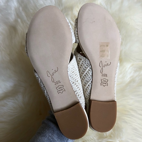 Joie Crochet Lace-Up Fai Sandal Ivory Strappy 5.5 - Picture 6 of 8